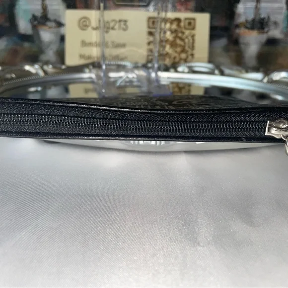 Coach Poppy Y2K Graffiti Script Leather Wristlet / Small Zip Pouch - Picture 8 of 10